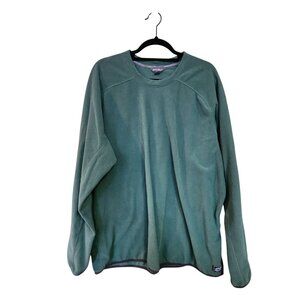 Eddie Bauer Green Fleece Pullover Sweatshirt XL Lightweight Warm Casual Long Sle